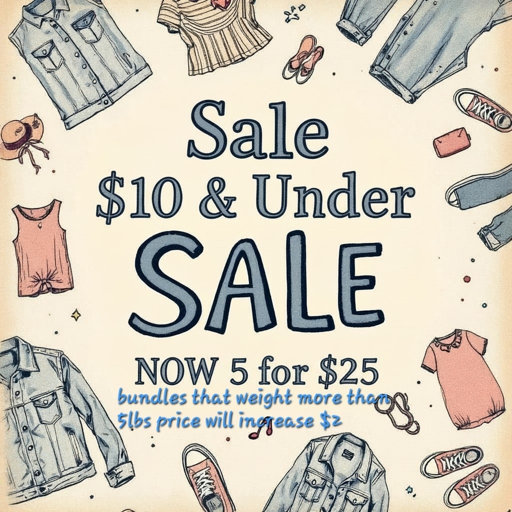 SALE 5 for $25